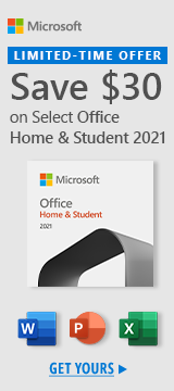 Save $30 on Select Office Home & Student 2021