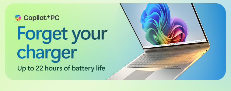Microsoft Forget your charger Copilot PCs