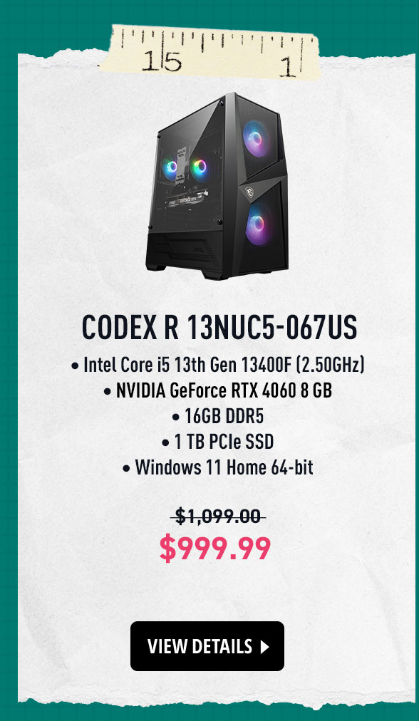 MSI Codex R 13NUC5-067US Gaming Desktop 