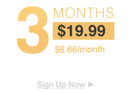 3 months $19.99 - $6.66/Month