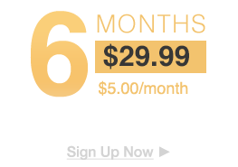 6 months $29.99 - $5.00/Month