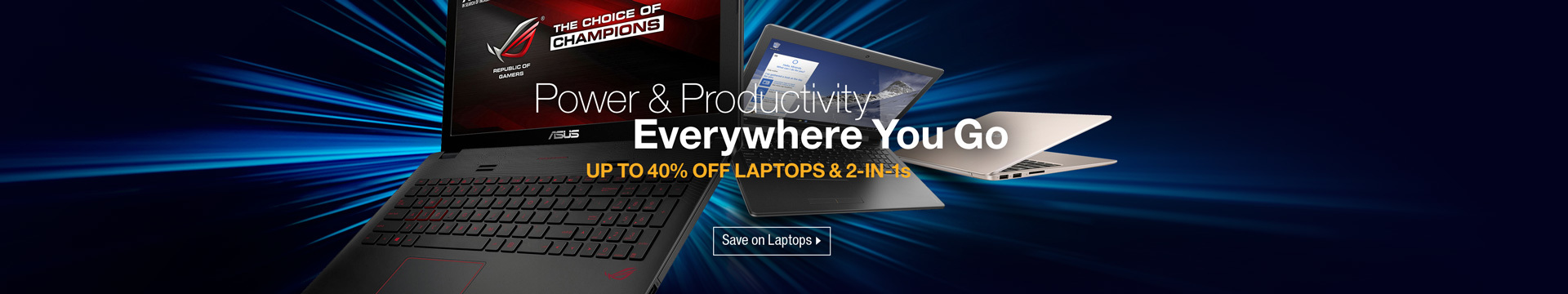 Up to 40% Off Laptops & 2in1s