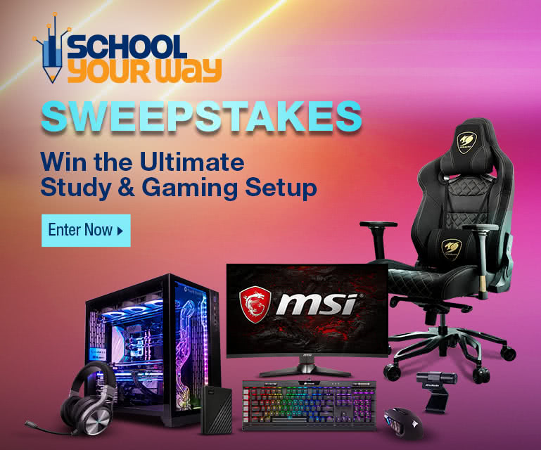School Your Way Sweepstakes - Win The Ultimate Study and Gaming Setup
