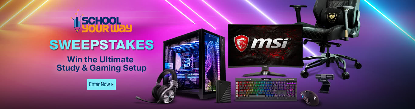 School Your Way Sweepstakes - Win The Ultimate Study and Gaming Setup