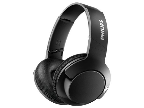 Philips SHB3175BK BASS+ Wireless Bluetooth Closed-Back Over-Ear Headphones with Mic (Black) 