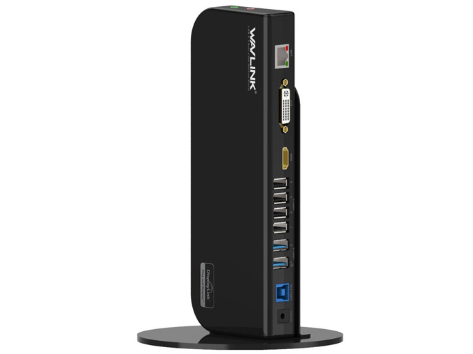 Wavlink USB 3.0 Universal Laptop Docking Station WL-UG39DK1V-C-BL-US