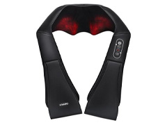 Naipo Shiatsu Neck and Back Massager with Heat Deep Tissue Kneading Longer Strap for Muscles Pain Relief, Best Relax Gifts at Home, Office, Car MGS-150DC-1