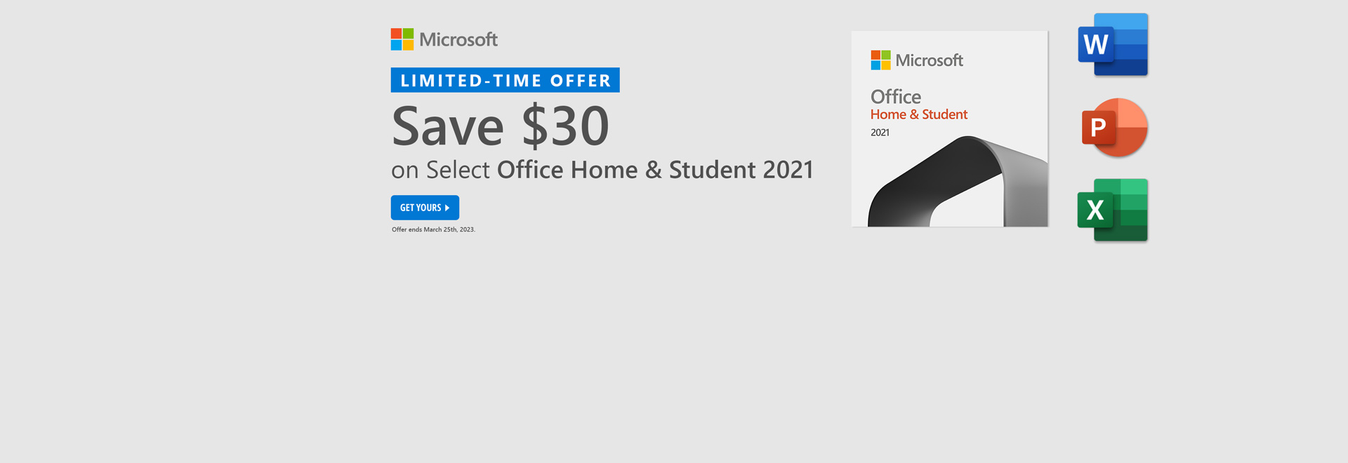Save $30 on Select Office Home & Student 2021