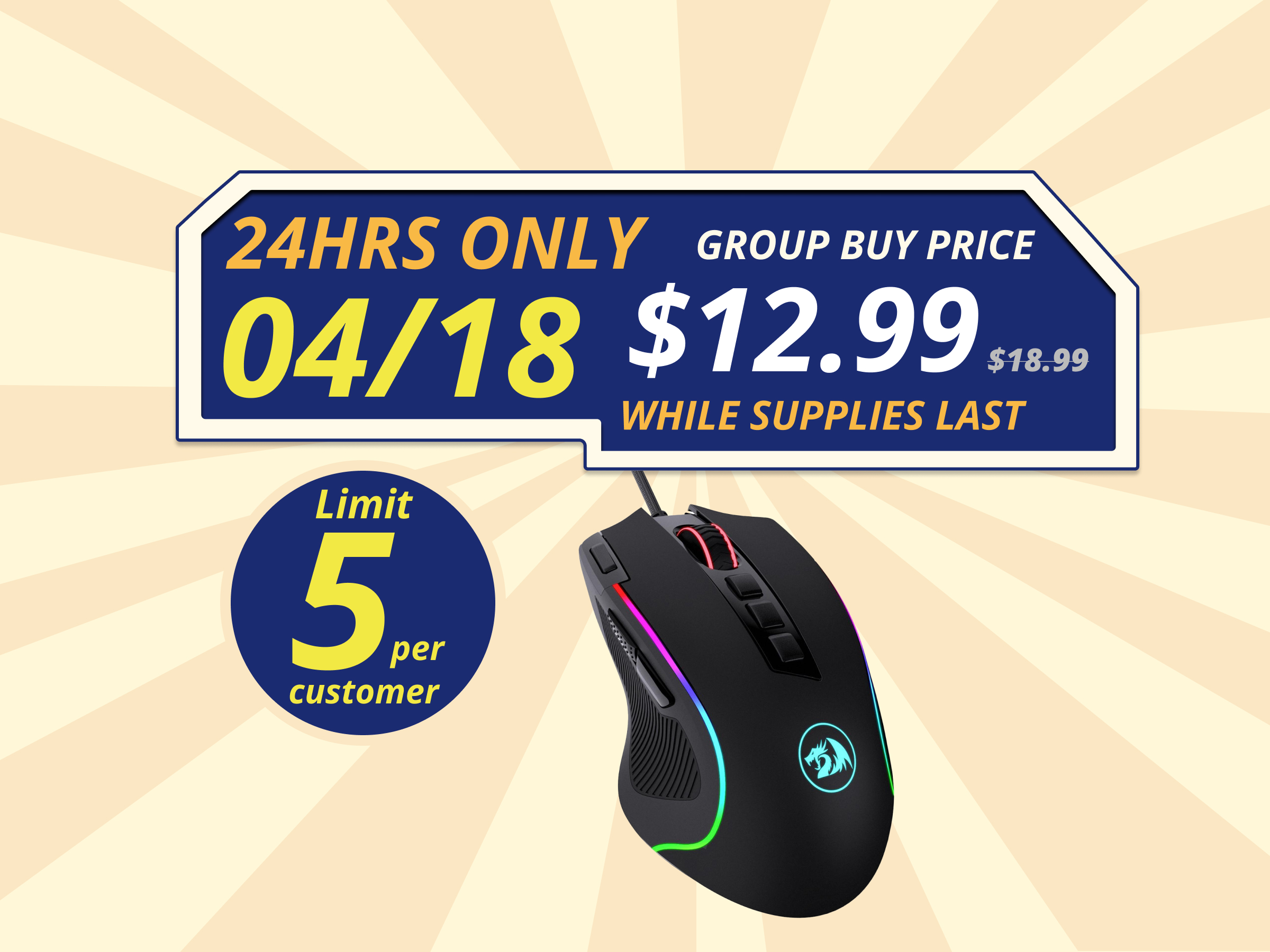 Redragon M612 Predator RGB Gaming Mouse, 8000 DPI Wired Optical Gamer Mouse with 11 Programmable Buttons & 5 Backlit Modes, Software Supports DIY Keybinds Rapid Fire Button