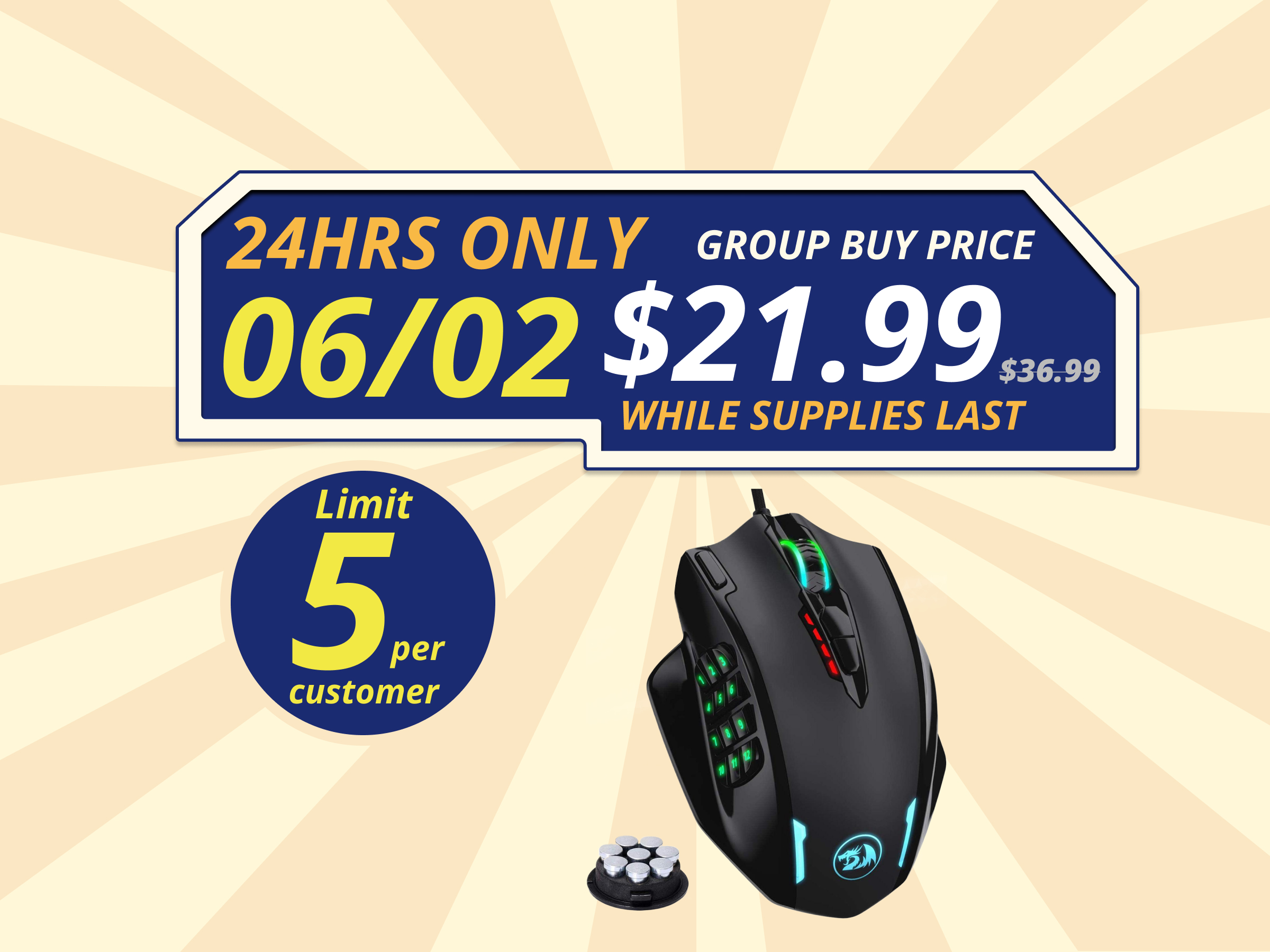 Redragon M908 Impact RGB Gaming Mouse, 12400 DPI Wired Laser MMO Mouse with High Precision Actuation, 12 Macro Side Buttons and 16.8 Million Customized Breathing Backlight for PC/Laptop