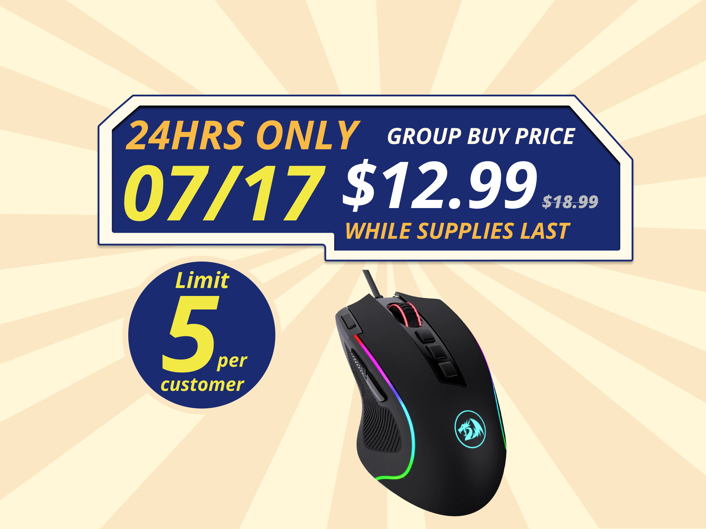 Redragon M612 Predator RGB Gaming Mouse, 8000 DPI Wired Optical Gamer Mouse with 11 Programmable Buttons & 5 Backlit Modes, Software Supports DIY Keybinds Rapid Fire Button