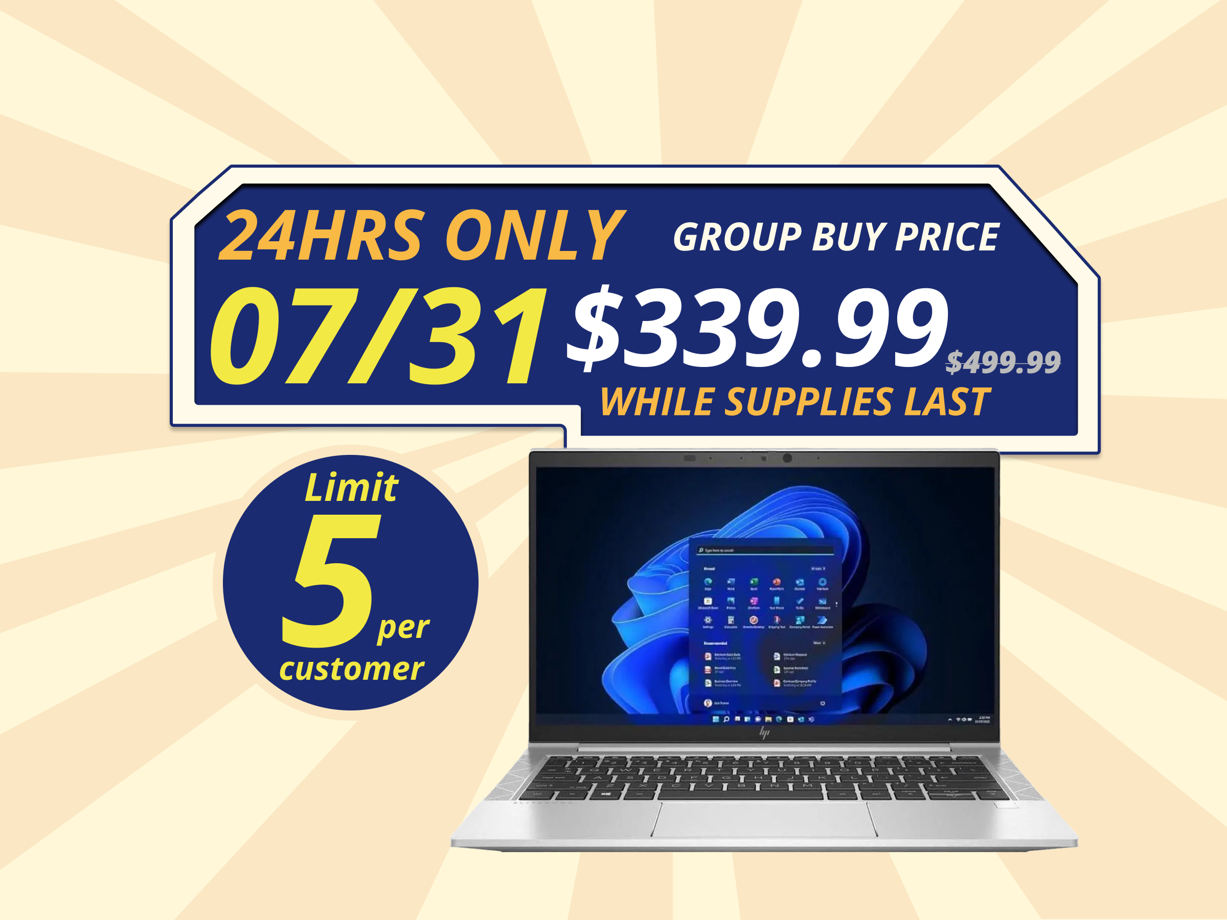 HP Elitebook 830 G8 Laptop Intel i7-1185G7 3.0 GHz 32 GB RAM 512 GB SSD  13.3" FHD Touchscreen Windows 11 Pro