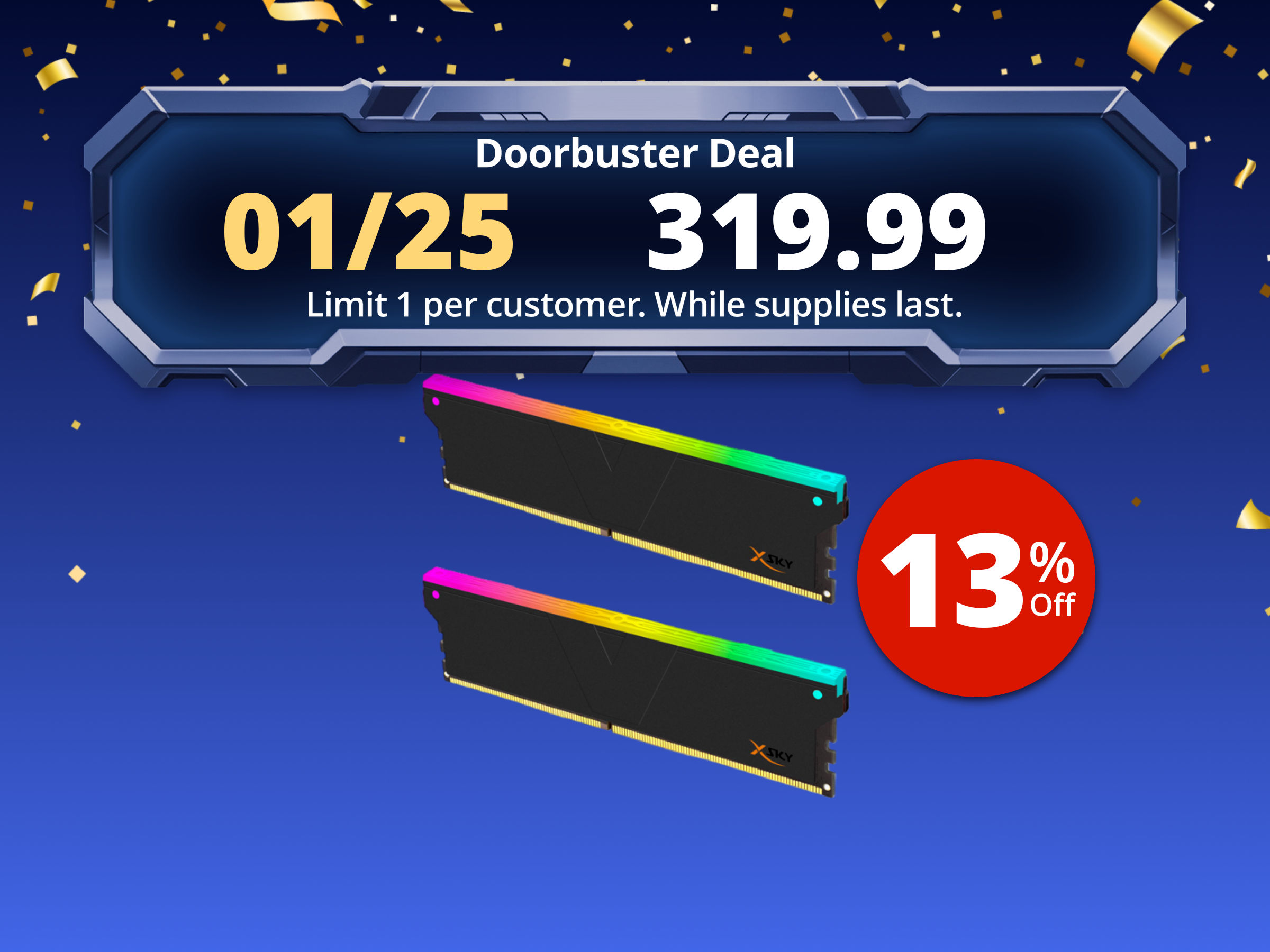 V-COLOR Manta XSky DDR5 32GB (2x16GB) 6000MHz CL30 SK Hynix IC RGB Gaming Desktop Memory Module Black, for AMD EXPO TMXSAL1660830KWK V-COLOR Manta XSky DDR5 32GB (2x16GB) 6000MHz CL30 SK Hynix IC RGB Gaming Desktop Memory Module Black, for AMD EXPO TMXSAL1660830KWK