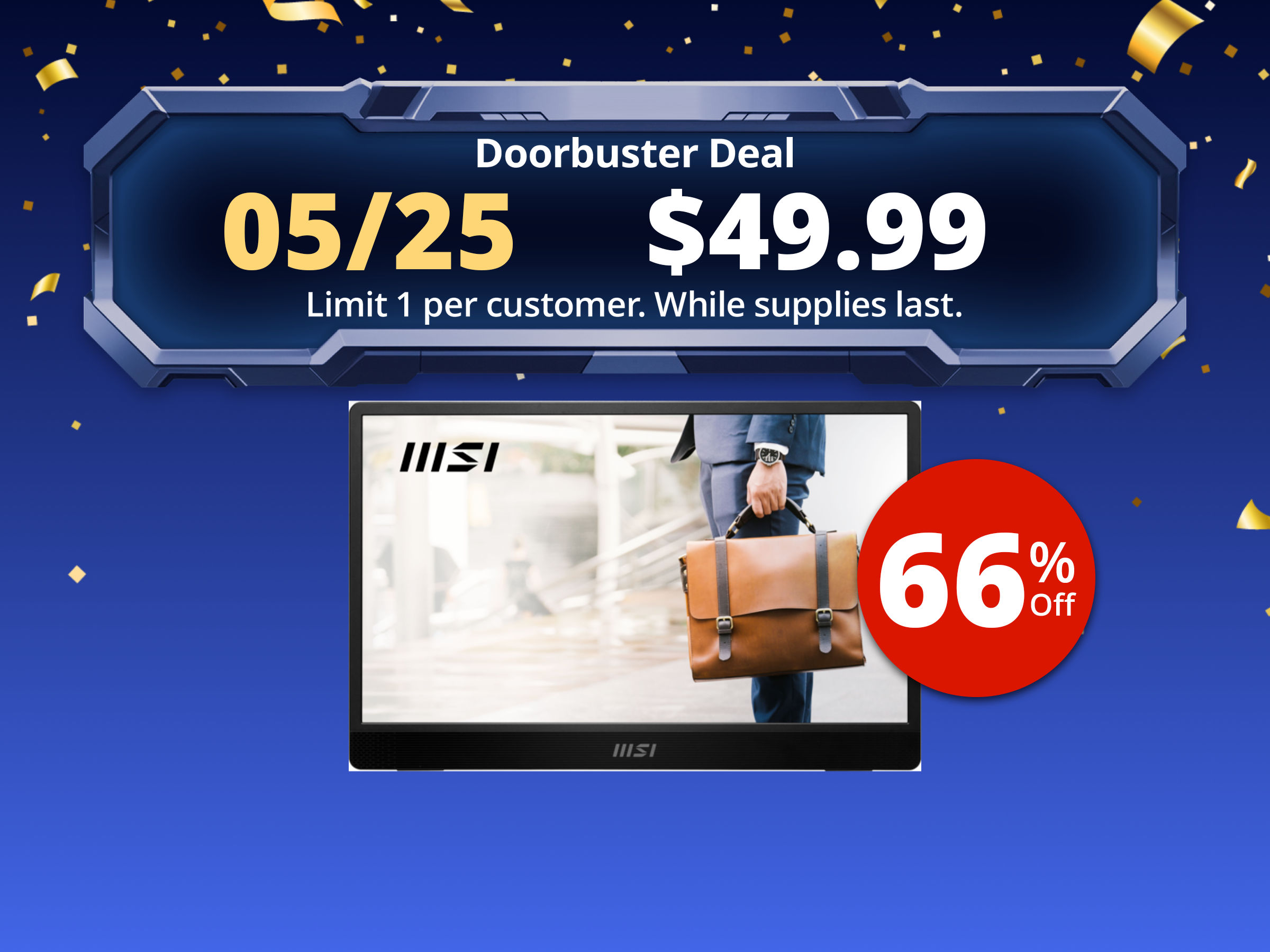 MSI 15.6" Full HD 60Hz IPS USB-C Mini-HDMI Built-in Speakers Portable Computer Monitor PRO MP161 E2U MSI 15.6" Full HD 60Hz IPS USB-C Mini-HDMI Built-in Speakers Portable Computer Monitor PRO MP161 E2U