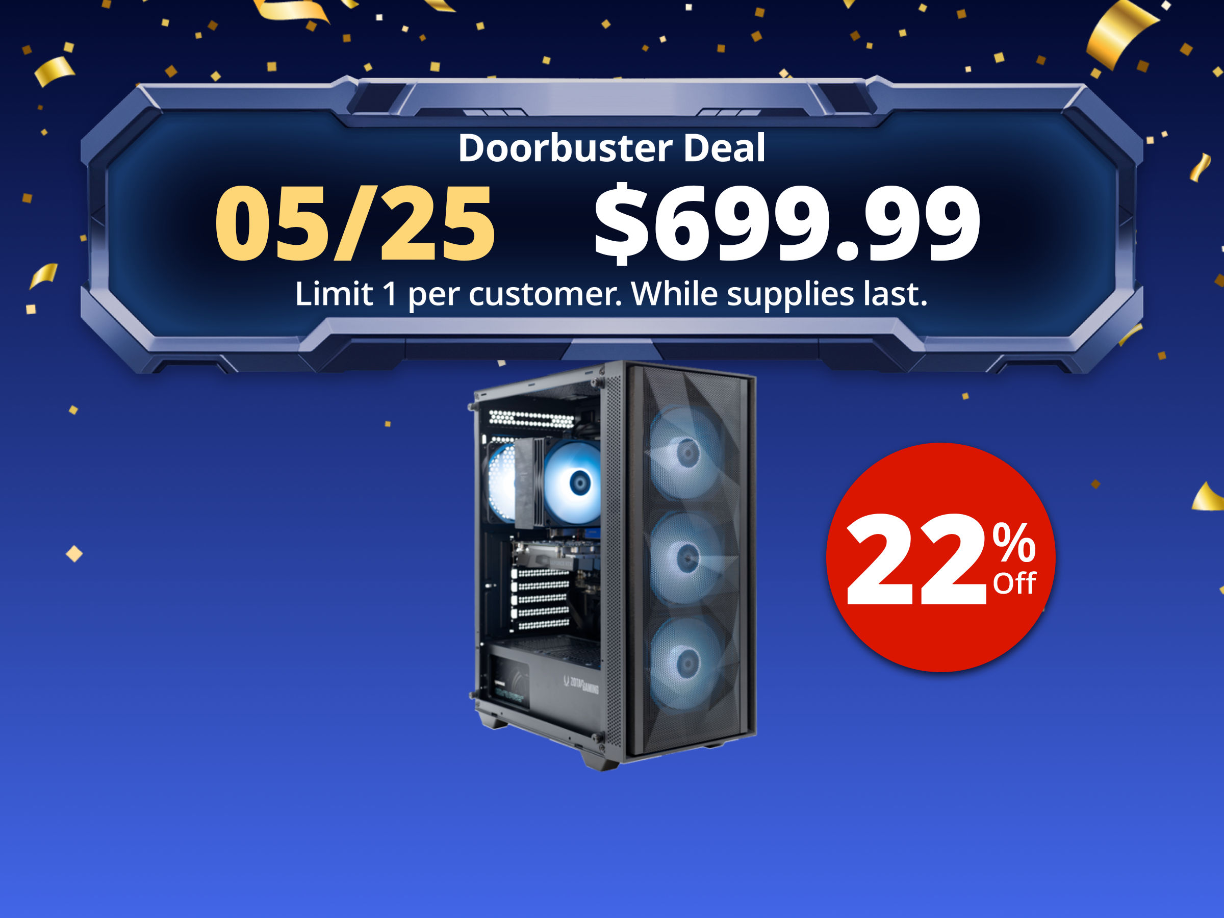 Zotac GAMING MEK AI-Enhanced Gaming PC Desktop Computer - NVIDIA GeForce RTX 3050, AMD Ryzen 5 5500 4.2GHz, 16GB RGB DDR4, 500GB NVME M.2 SSD, 650W 80+ GOLD PSU, WiFi 6E, Windows 11 Home Zotac GAMING MEK AI-Enhanced Gaming PC Desktop Computer - NVIDIA GeForce RTX 3050, AMD Ryzen 5 5500 4.2GHz, 16GB RGB DDR4, 500GB NVME M.2 SSD, 650W 80+ GOLD PSU, WiFi 6E, Windows 11 Home