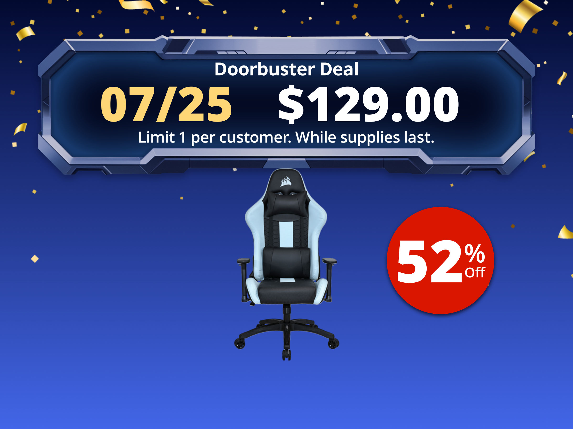 Corsair TC100 Relaxed Gaming Chair (Black Blue Leatherette) Corsair TC100 Relaxed Gaming Chair (Black Blue Leatherette)
