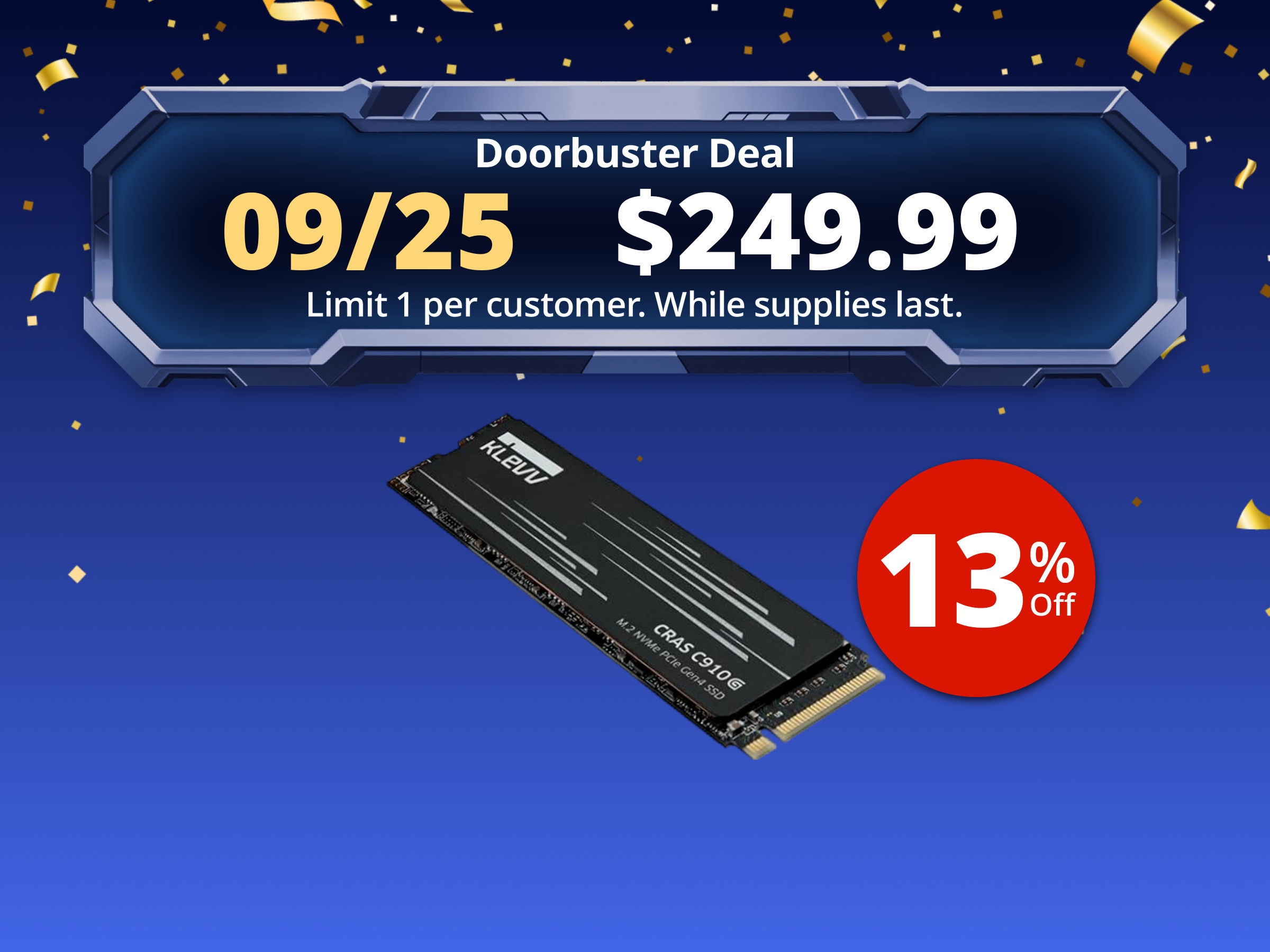 KLEVV K02TBM2SP0-10G CRAS C910G SSD 2TB, M.2 NVMe 2280, PCIe Gen4x4 Solid state Drive with Heatsink, Up to 5200MB/s KLEVV K02TBM2SP0-10G CRAS C910G SSD 2TB, M.2 NVMe 2280, PCIe Gen4x4 Solid state Drive with Heatsink, Up to 5200MB/s