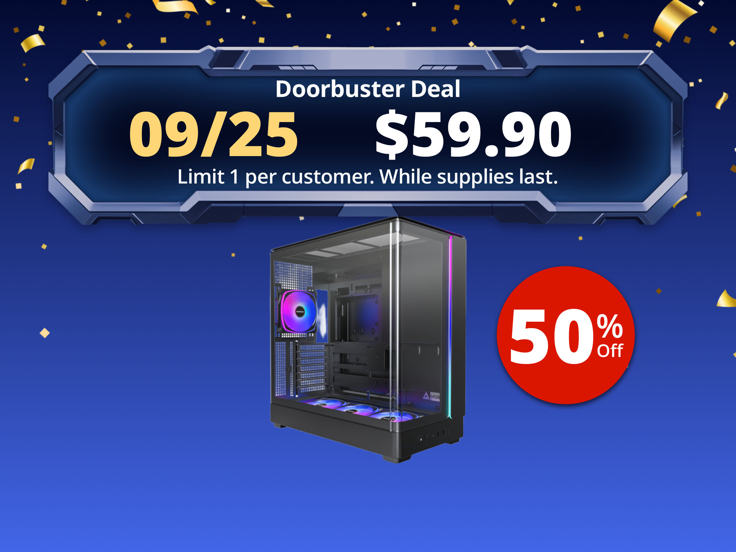 MONTECH KING 45 PRO ATX PC Case, Curved Panoramic Glass, Chimney Airflow, 360mm Radiator Support, Compact Build for High-Performance Systems, 4 ARGB PWM Fan Pre-Installed with Fan Hub, Black MONTECH KING 45 PRO ATX PC Case, Curved Panoramic Glass, Chimney Airflow, 360mm Radiator Support, Compact Build for High-Performance Systems, 4 ARGB PWM Fan Pre-Installed with Fan Hub, Black
