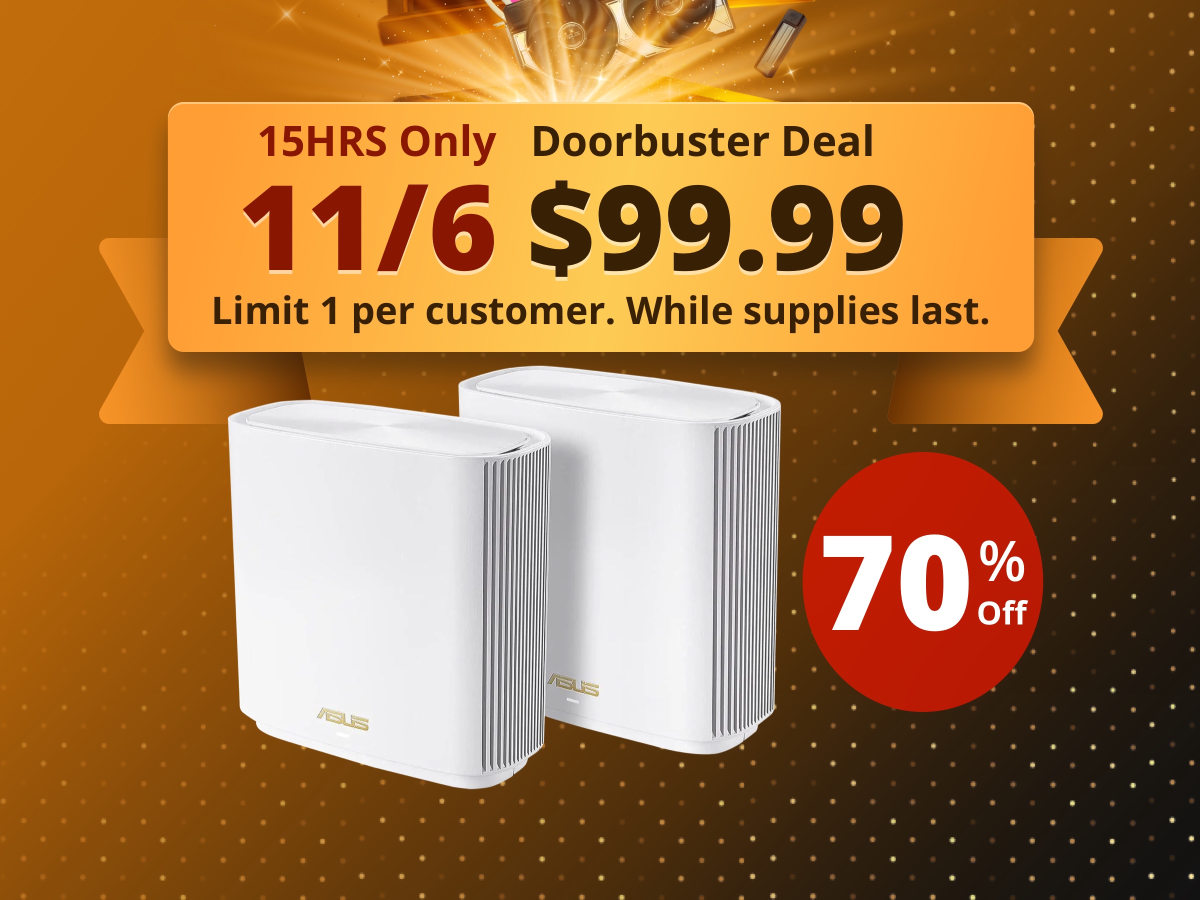 ASUS ZenWiFi Whole-Home Tri-Band Mesh WiFi 6E System (ET8 2PK), Coverage up to 5,500 sq.ft & 6+Rooms, 6600Mbps, New 6GHz Band, AiMesh,Instant Guard