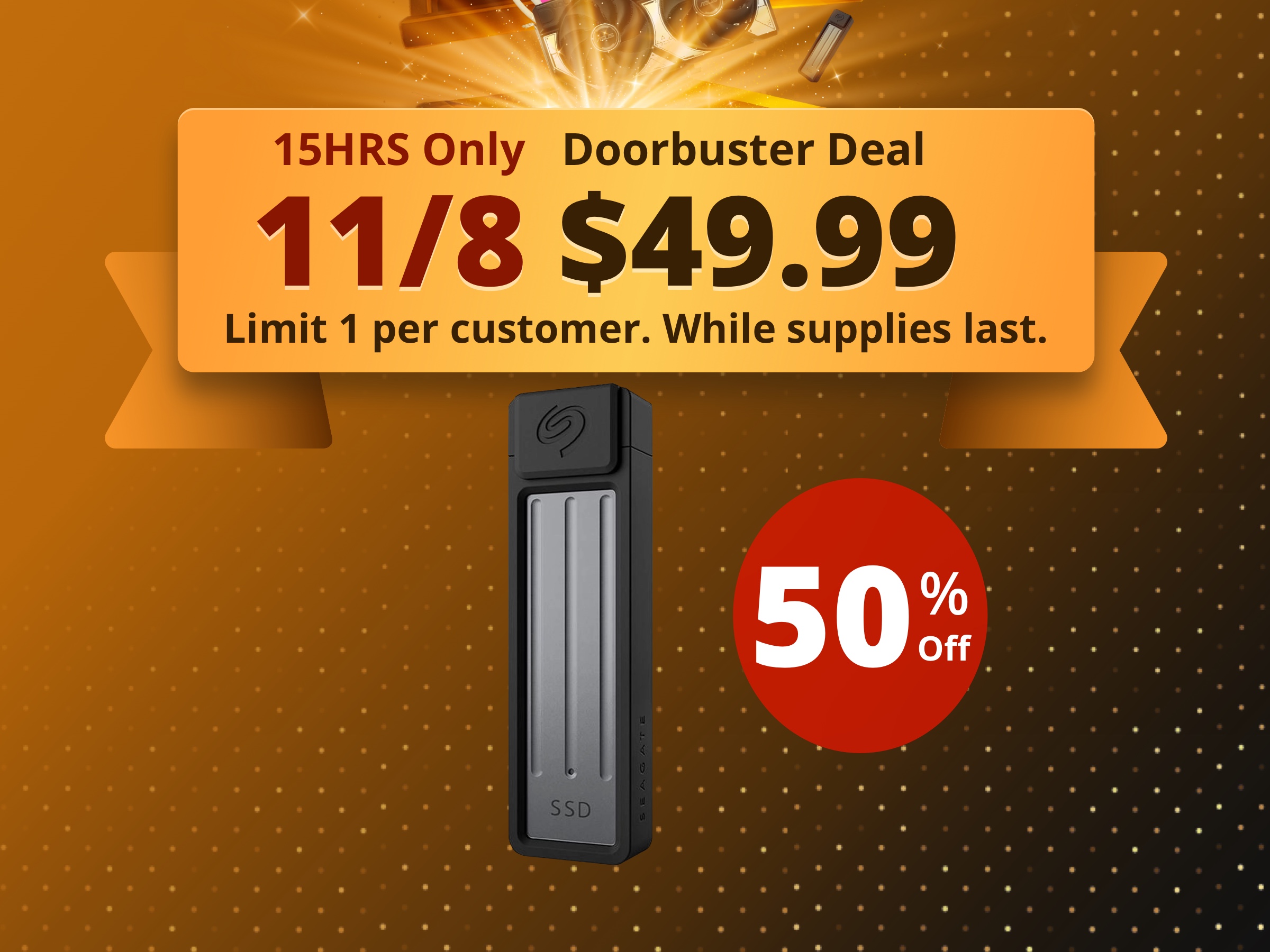 Seagate Ultra Compact 1TB Portable SSD USB 3.2 Gen 2 SSD