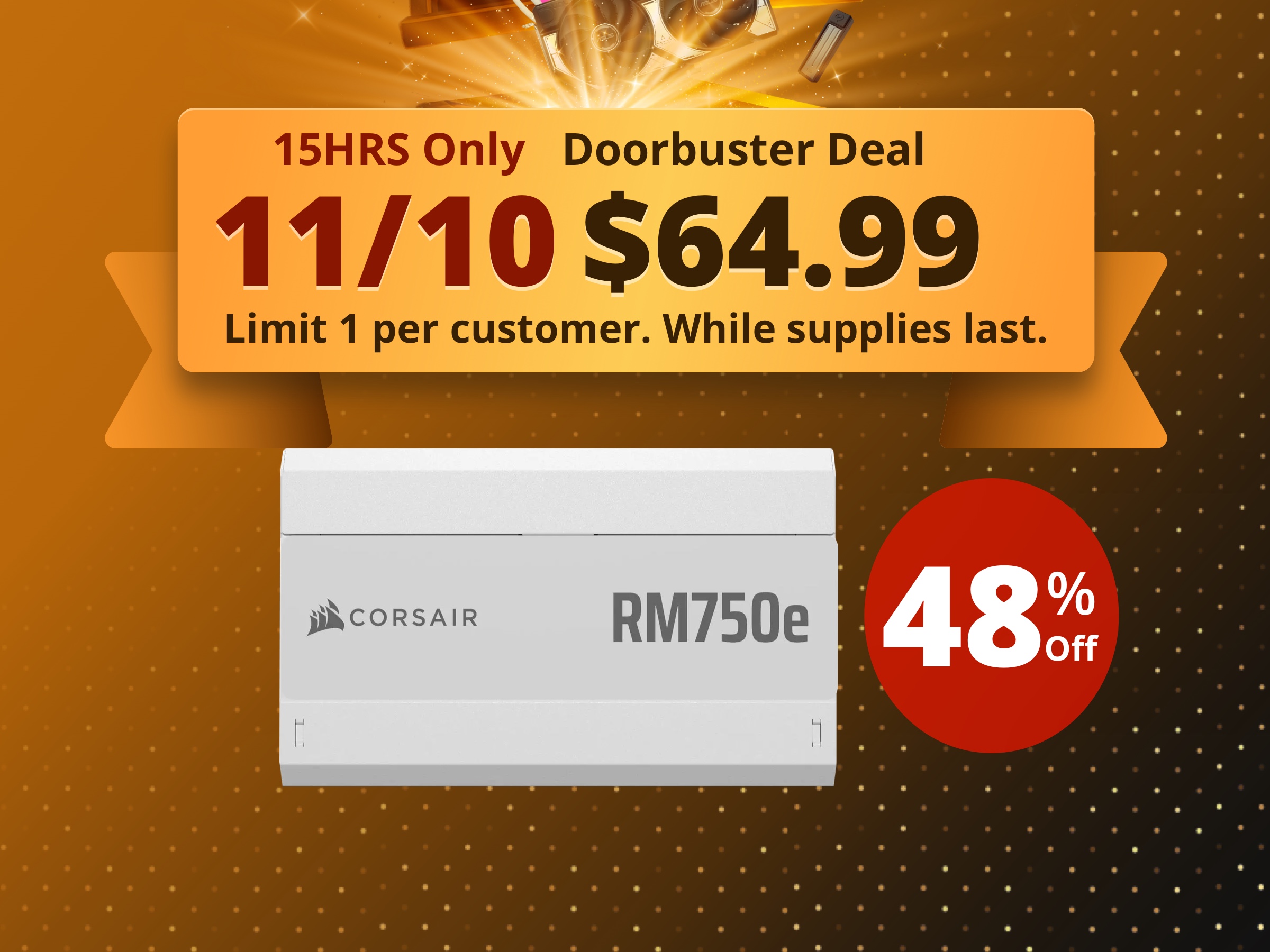 CORSAIR RM750e Fully Modular Low-Noise ATX Power Supply - ATX 3.1 & PCIe 5.1 Compliant - 105°C-Rated Capacitors - Cybenetics Gold Efficiency CORSAIR RM750e Fully Modular Low-Noise ATX Power Supply - ATX 3.1 & PCIe 5.1 Compliant - 105°C-Rated Capacitors - Cybenetics Gold Efficiency