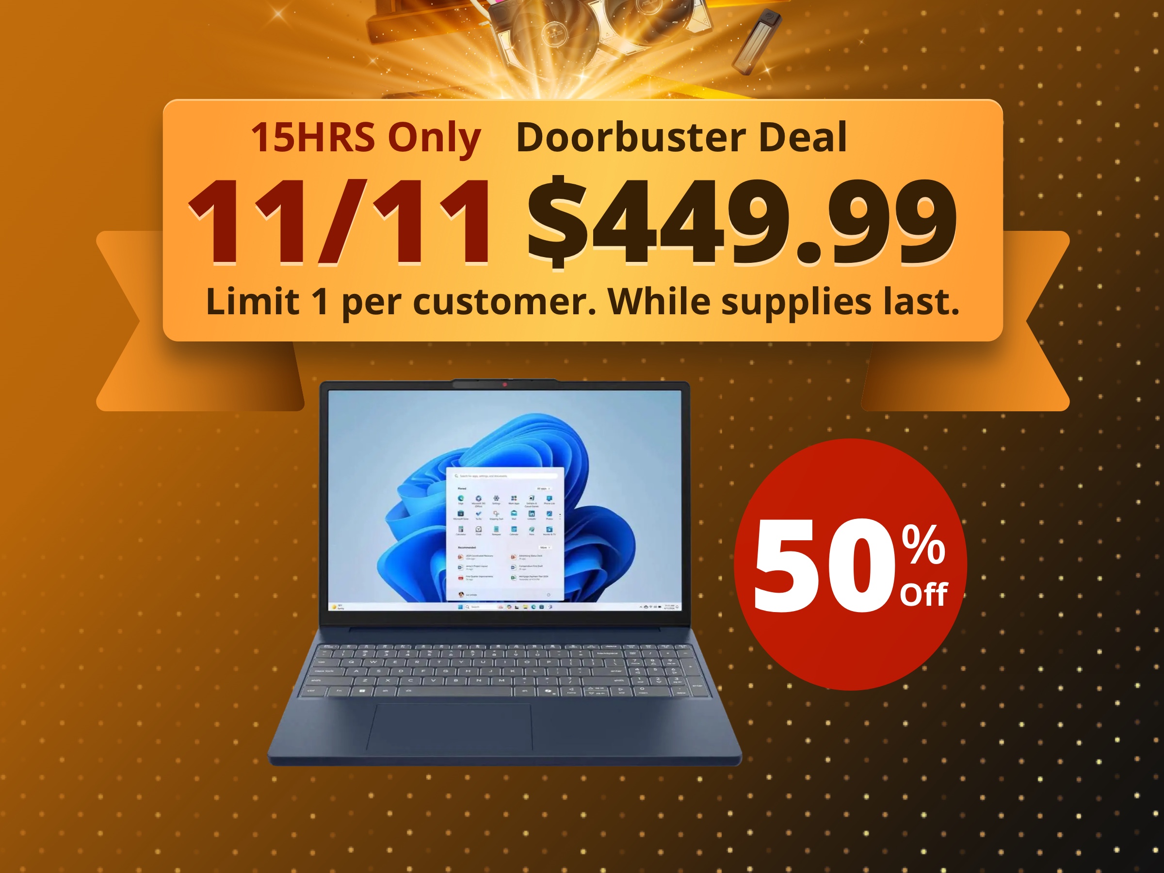 Lenovo IdeaPad Slim 3 15.3" AMD Ryzen 7 8840HS Laptop 16GB Memory 512 GB SSD AMD Radeon 780M Windows 11 Home 83KA003DUS