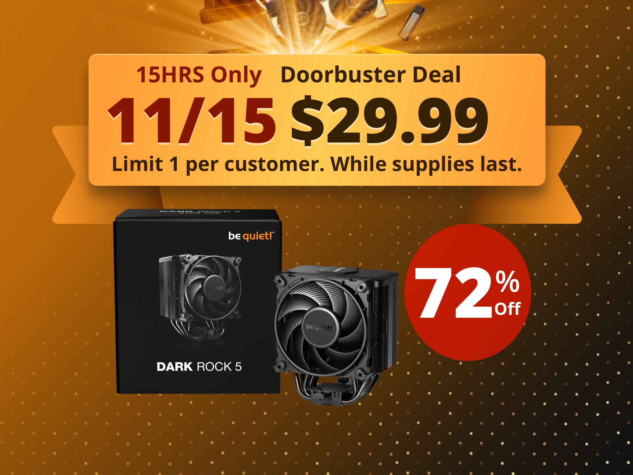 be quiet! DARK ROCK 5 Intel: 1851/ 1700 / 1200 / 1150 / 1151 / 1155 AMD: AM5 / AM4, Silent Wings 4 120mm PWM, Fluid Dynamic Bearing CPU Cooling BK035 be quiet! DARK ROCK 5 Intel: 1851/ 1700 / 1200 / 1150 / 1151 / 1155 AMD: AM5 / AM4, Silent Wings 4 120mm PWM, Fluid Dynamic Bearing CPU Cooling BK035