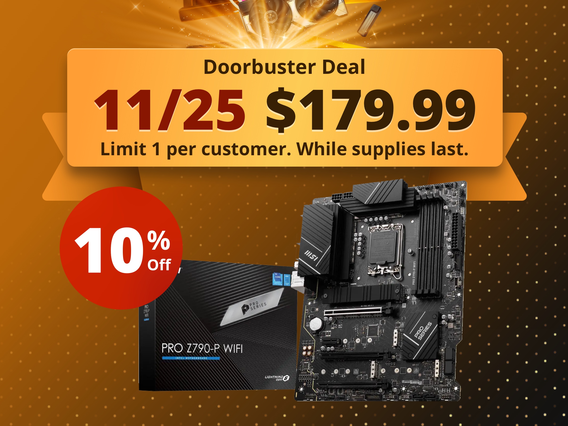 MSI PRO Z790-P WIFI LGA 1700 Intel Z790 SATA 6Gb/s DDR5 ATX Motherboard