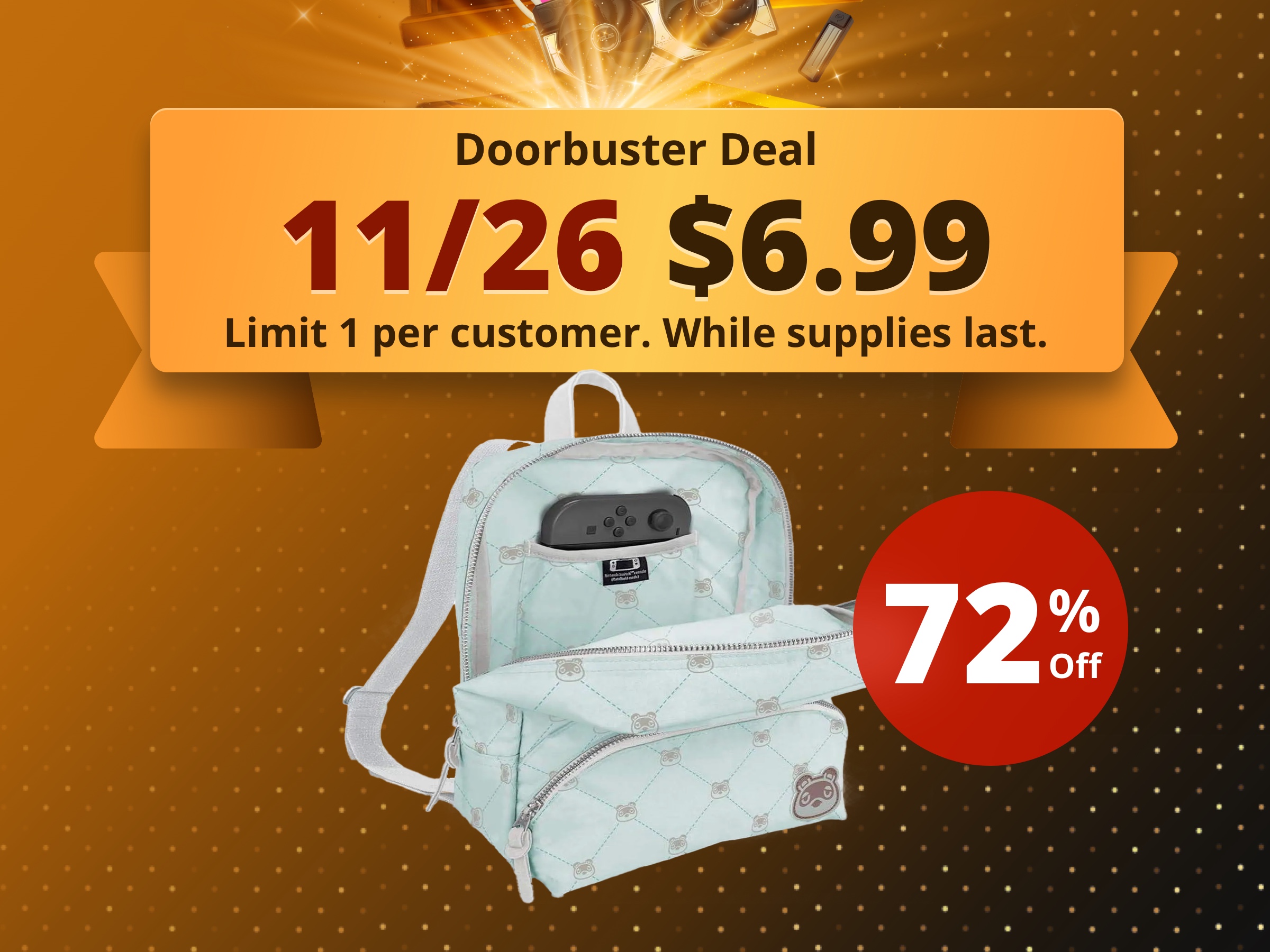 Official Animal Crossing Nintendo Switch Backpack (Tom Nook)