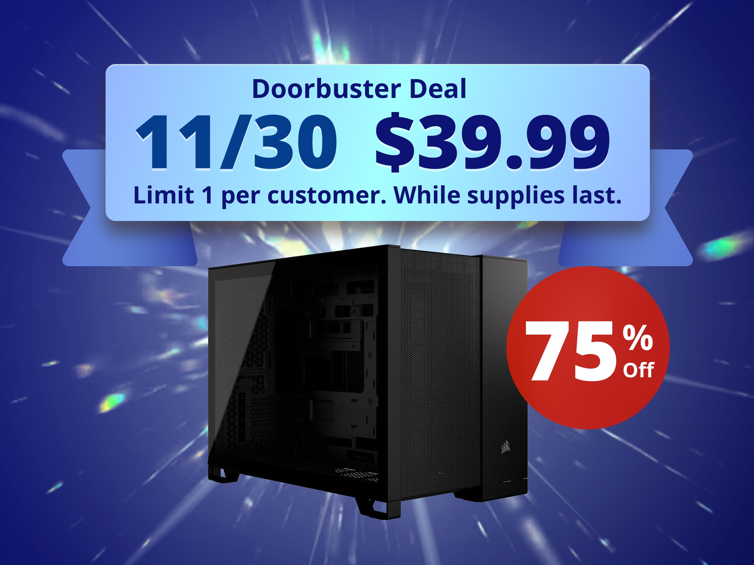 CORSAIR 2500D AIRFLOW Micro ATX Dual Chamber PC Case – Fully Mesh Front, Side, and Roof Panels – Fits up to 11x 120mm fans – 4x AIO Radiator Mounting Positions CORSAIR 2500D AIRFLOW Micro ATX Dual Chamber PC Case – Fully Mesh Front, Side, and Roof Panels – Fits up to 11x 120mm fans – 4x AIO Radiator Mounting Positions