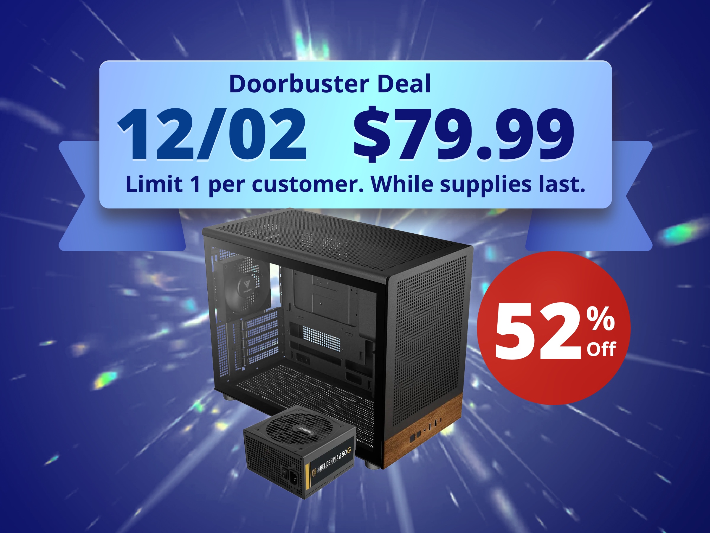 Gamdias ATHENA M4M WOOD, with ATX 3.1 650W 80+ GOLD PSU 5yr warranty, mini ITX, mATX, micro mesh small form factor PC case, 3 PWM fans (Airflow up to 57.56 CFM), fits: 395mm GPU and 360mm radiators.