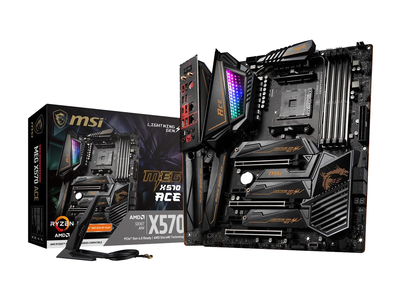 MSI MEG X570 ACE Gaming Motherboard AMD AM4 SATA 6Gb/s M.2 USB 3.2 Gen 2 Wi-Fi 6 ATX