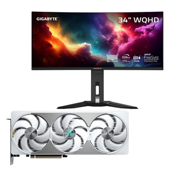 GIGABYTE MO34WQC SA1 Bundle with  GIGABYTE GV-N5080AERO OC-16GD