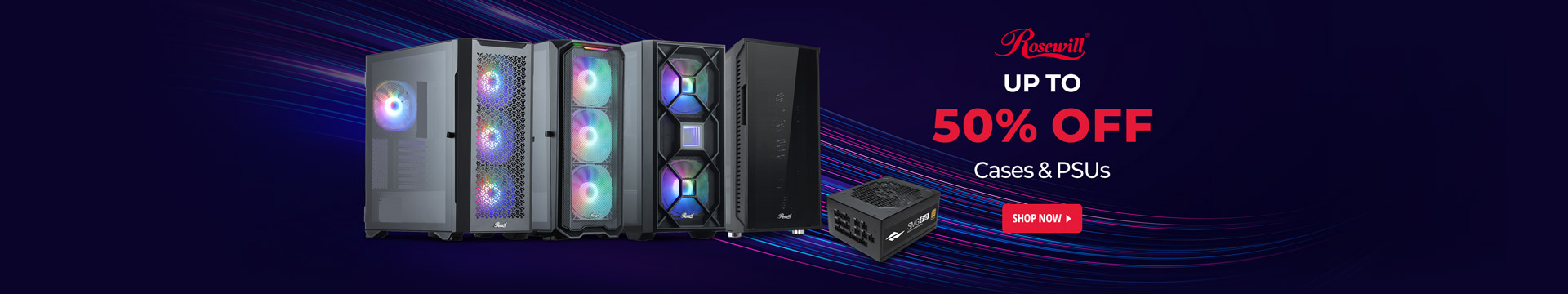 Up to 50% off Cases & PSUs